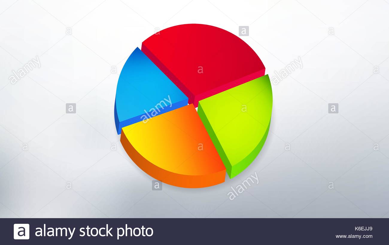 Couleur Simple Diagramme Circulaire 3d Avec Desing Background Vector Image Vectorielle Stock Alamy