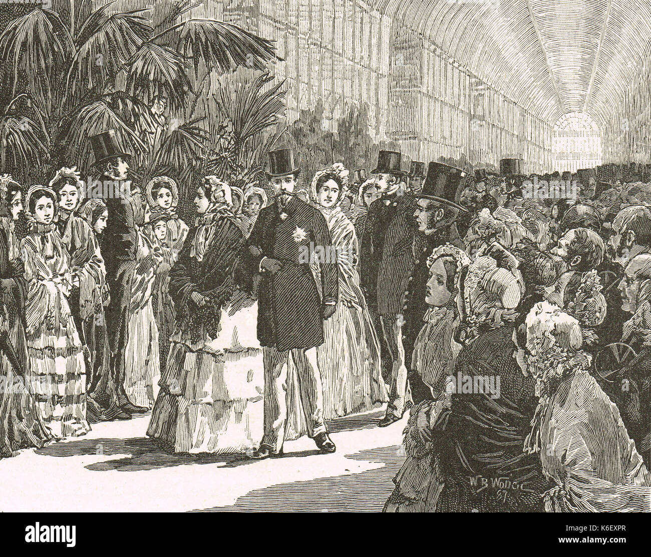 Napoléon III, la visite royale et impériale au Crystal Palace, le 20 avril 1855 Banque D'Images