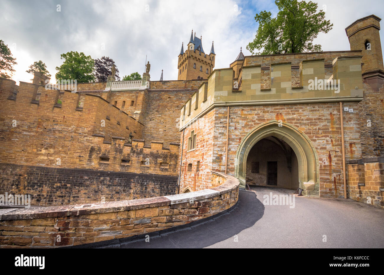 Le Château de Hohenzollern (burg hohenzollern souabes) à la région de Bade-Wurtemberg, Allemagne Banque D'Images