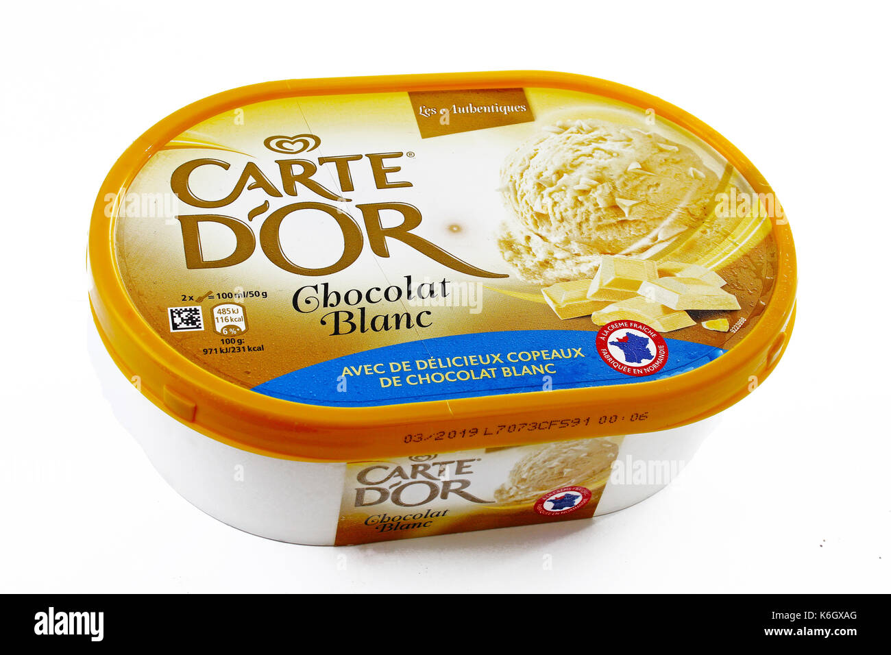 Nouvelle carte d'Or / crème glacée au chocolat blanc cartedor chocolat