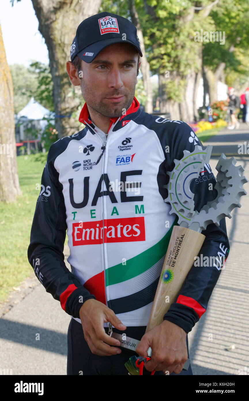 Montréal, Canada. 10/09/2017 diego ulissi. des eau emirites équipe gagnant du grand prix cycliste de Montréal, une partie de l'uci worldtour. Banque D'Images