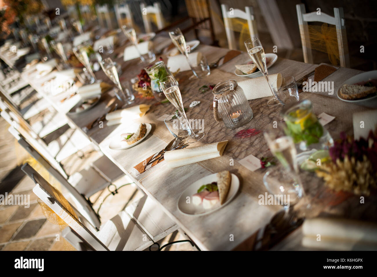 table de mariage Banque D'Images