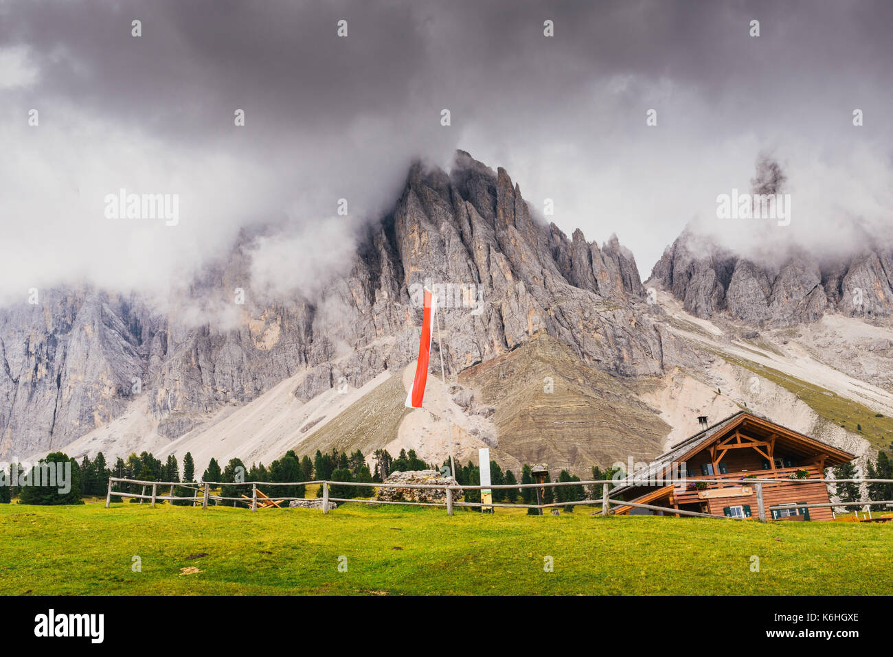 Chalet de montagne dans l'alto adige / Tyrol du sud, Italie Banque D'Images