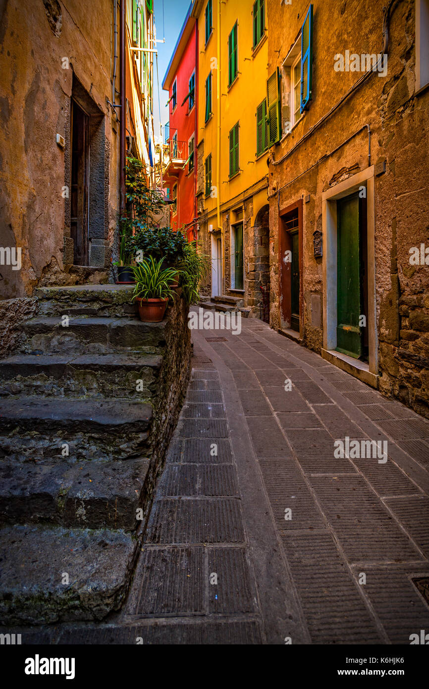 Italie Ligurie 5 Terre Parc national - Corniglia - village Banque D'Images