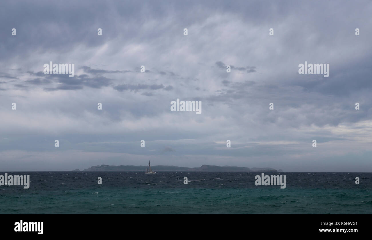 L'île de Cabrera vu de mallorca Banque D'Images