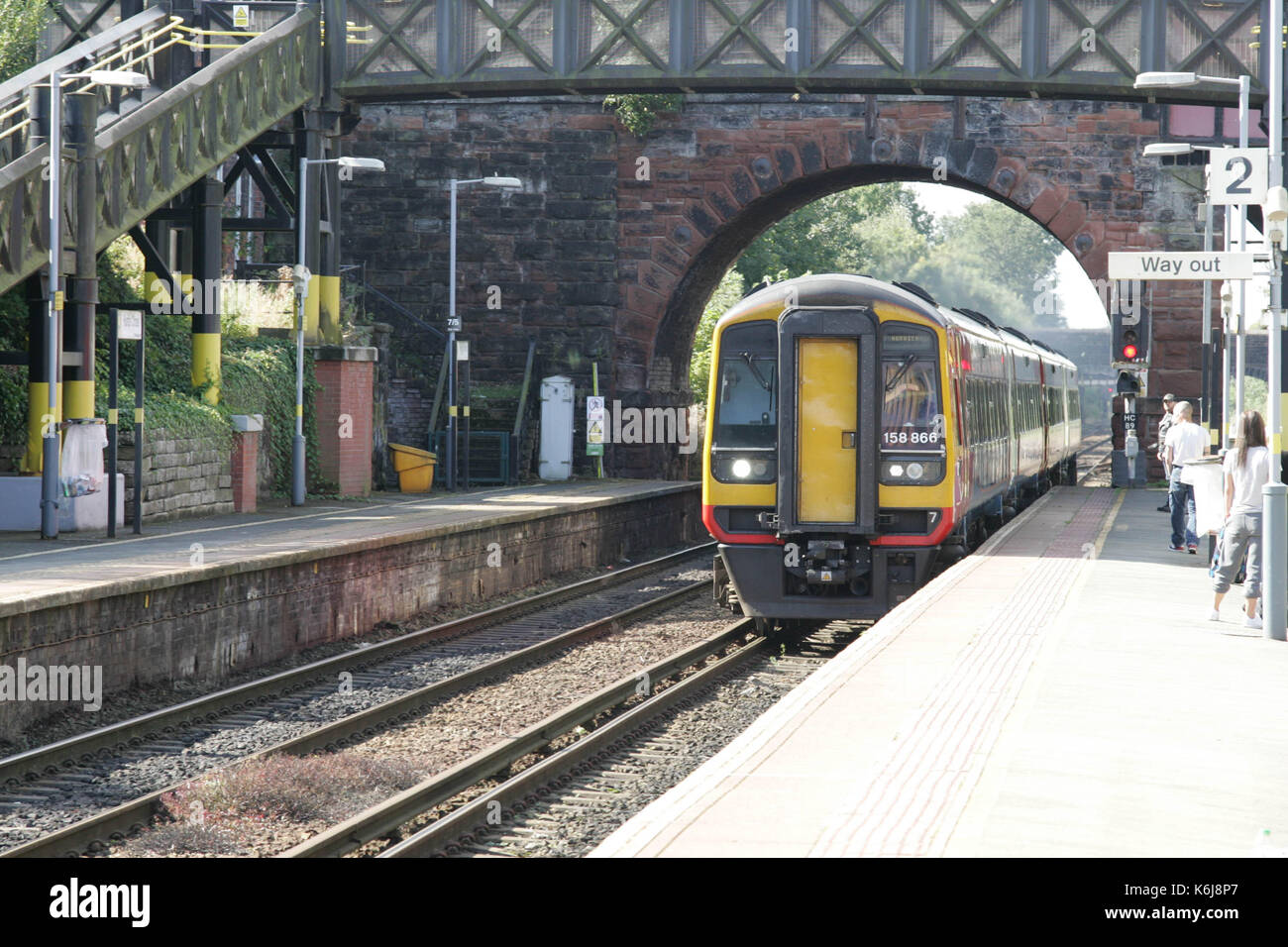 Travailler à la chasse aux trains, Liverpool Banque D'Images