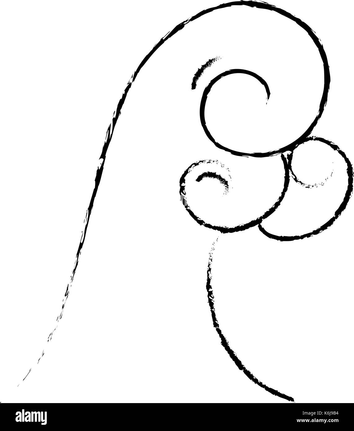 L'eau figure à l'inondation disater météo pluie Illustration de Vecteur