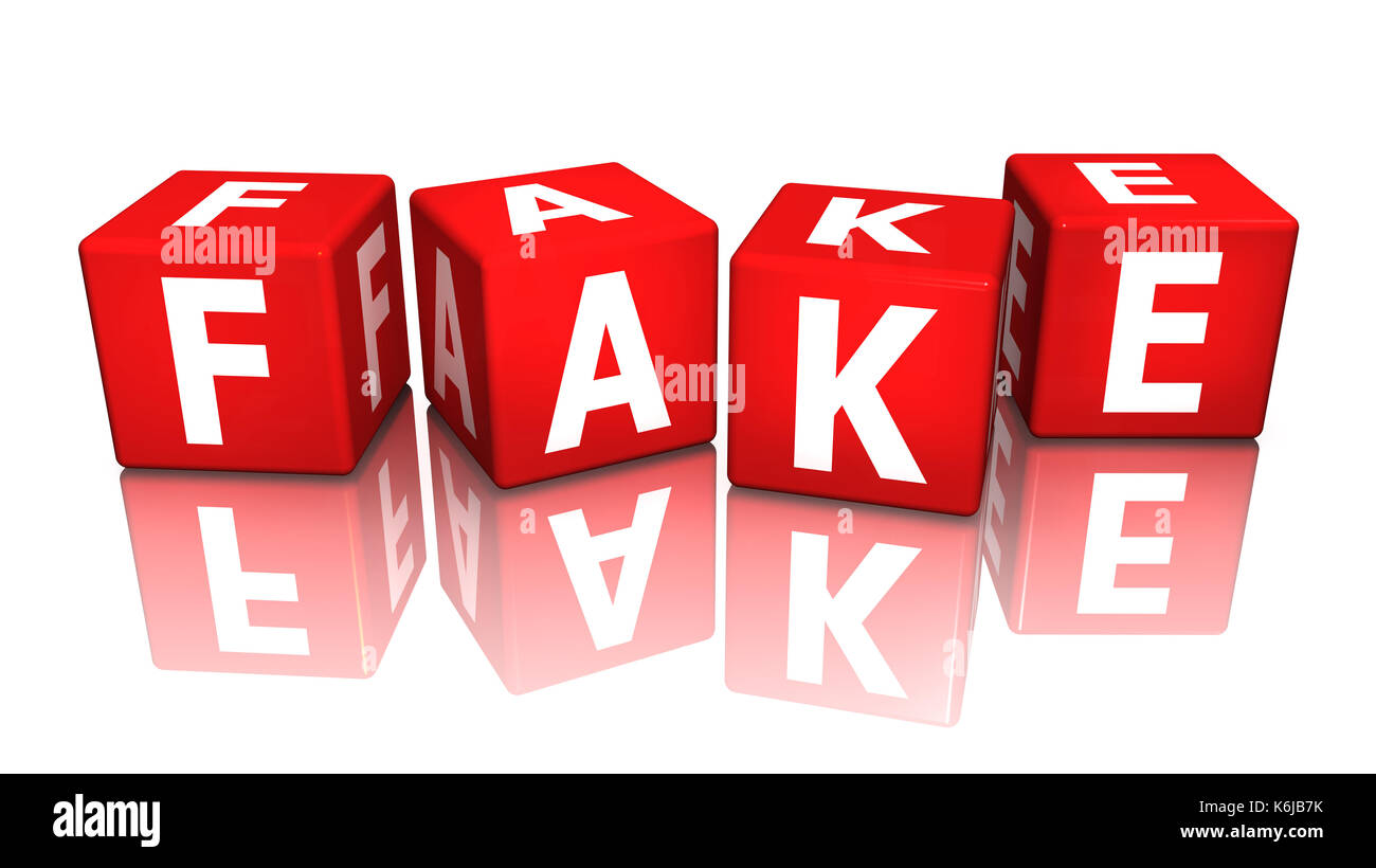 Red Cube 3D faux Banque D'Images