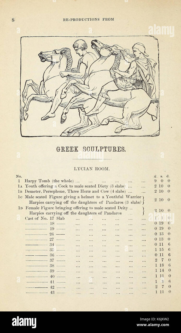 Catalogue des productions de marbres antiques de nouveau, bronzes, &c., au British Museum (page 8) BHL45435932 Banque D'Images