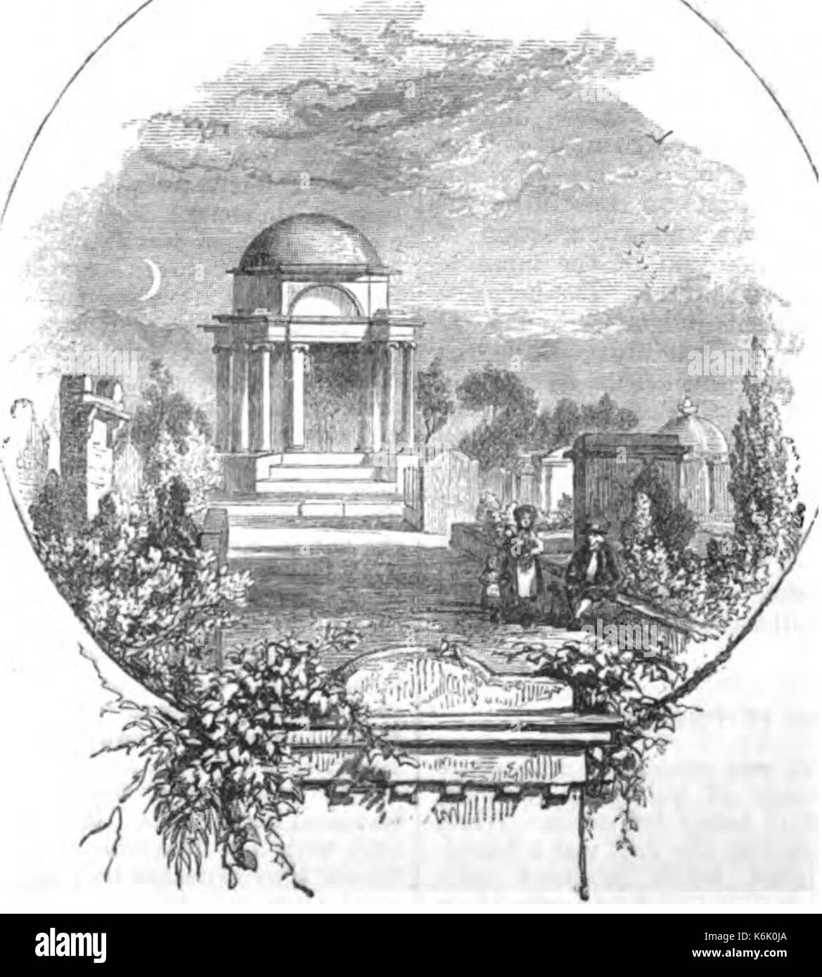 Burns's Monument à Dumpfries (Robert Chambers, p.94, 1832) Copie Banque D'Images