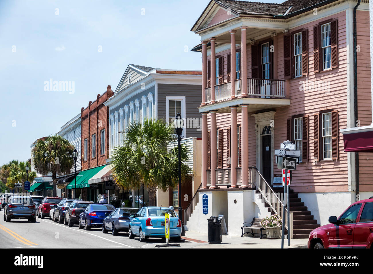 Beaufort Caroline du Sud, centre-ville historique, Bay Water Street, quartier des affaires, entreprises, magasins, boutiques, Verdier House, musée, manoir fédéral, 1804, extério Banque D'Images