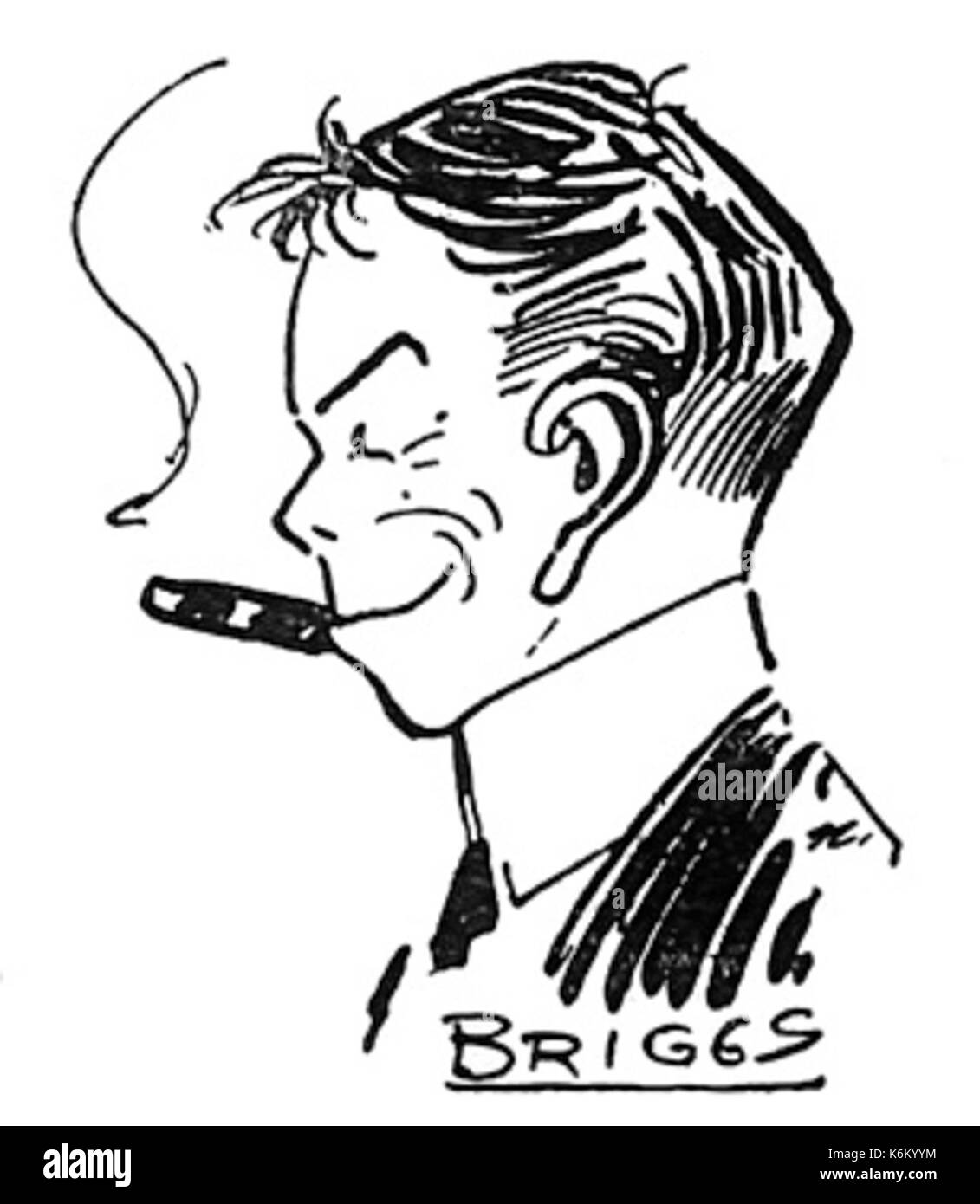 Clare Briggs l'auto caricature Banque D'Images