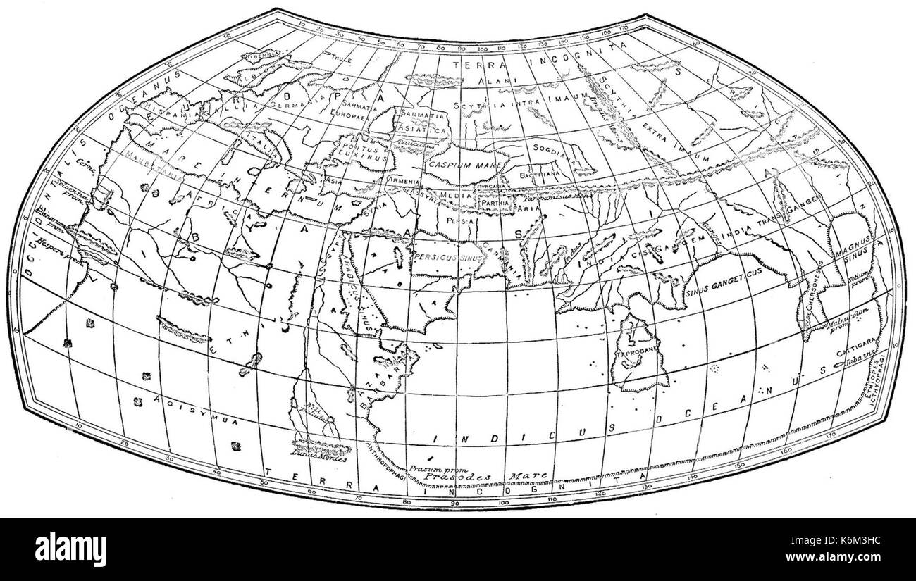 Claude Ptolémée's world, cir. A. D. 150 Banque D'Images