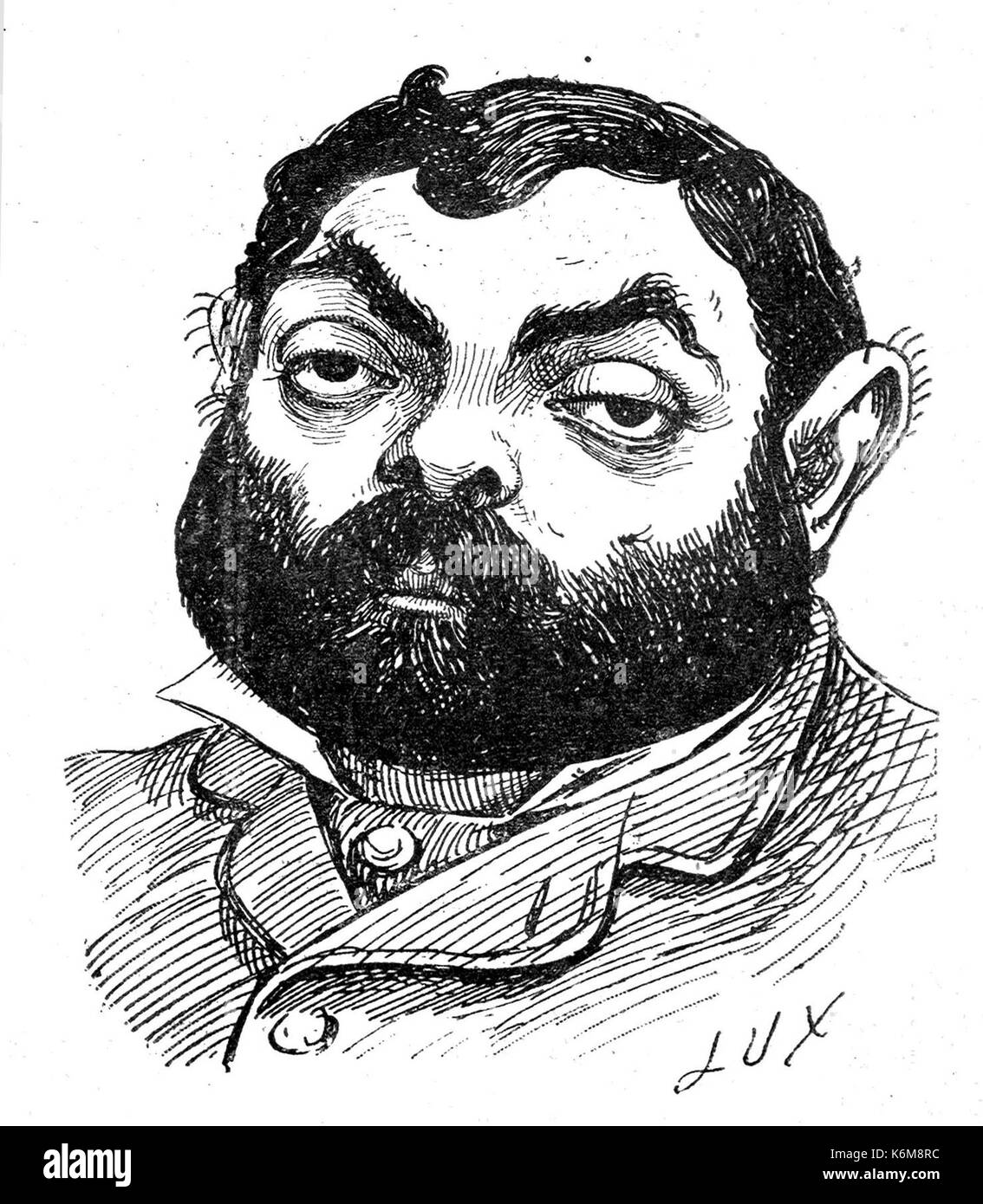 Joseph Reinach Caricature Banque D'Images