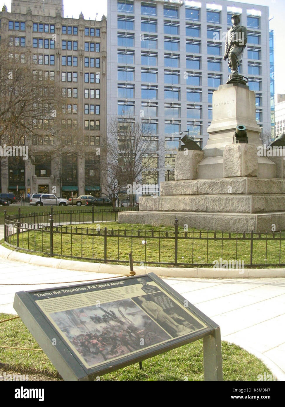 David Farragut statue à Farragut Square Banque D'Images