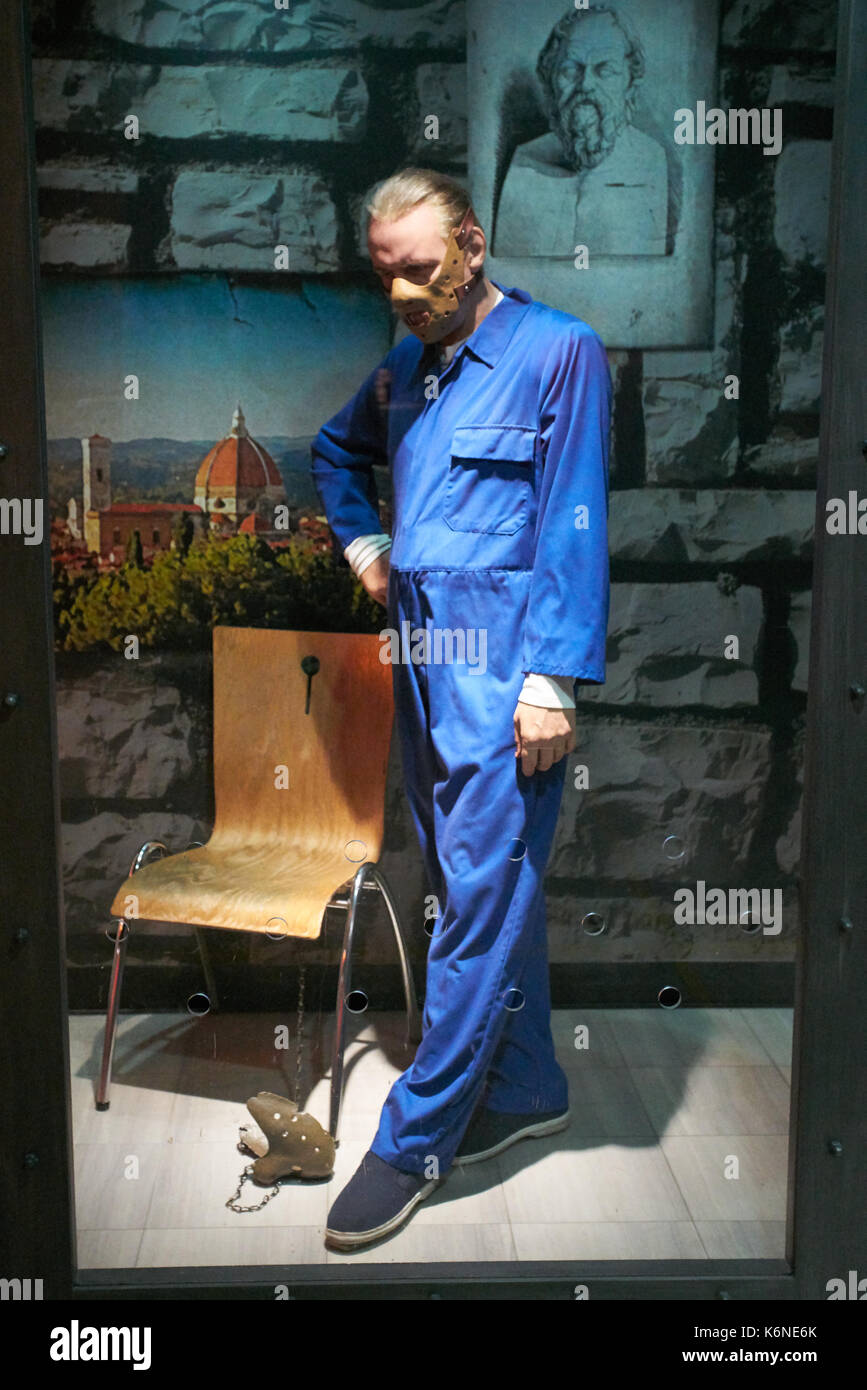 Amsterdam, Pays-Bas - 05 septembre 2017 : Le Dr Hannibal Lecter, musée de cire Madame Tussauds à Amsterdam Banque D'Images