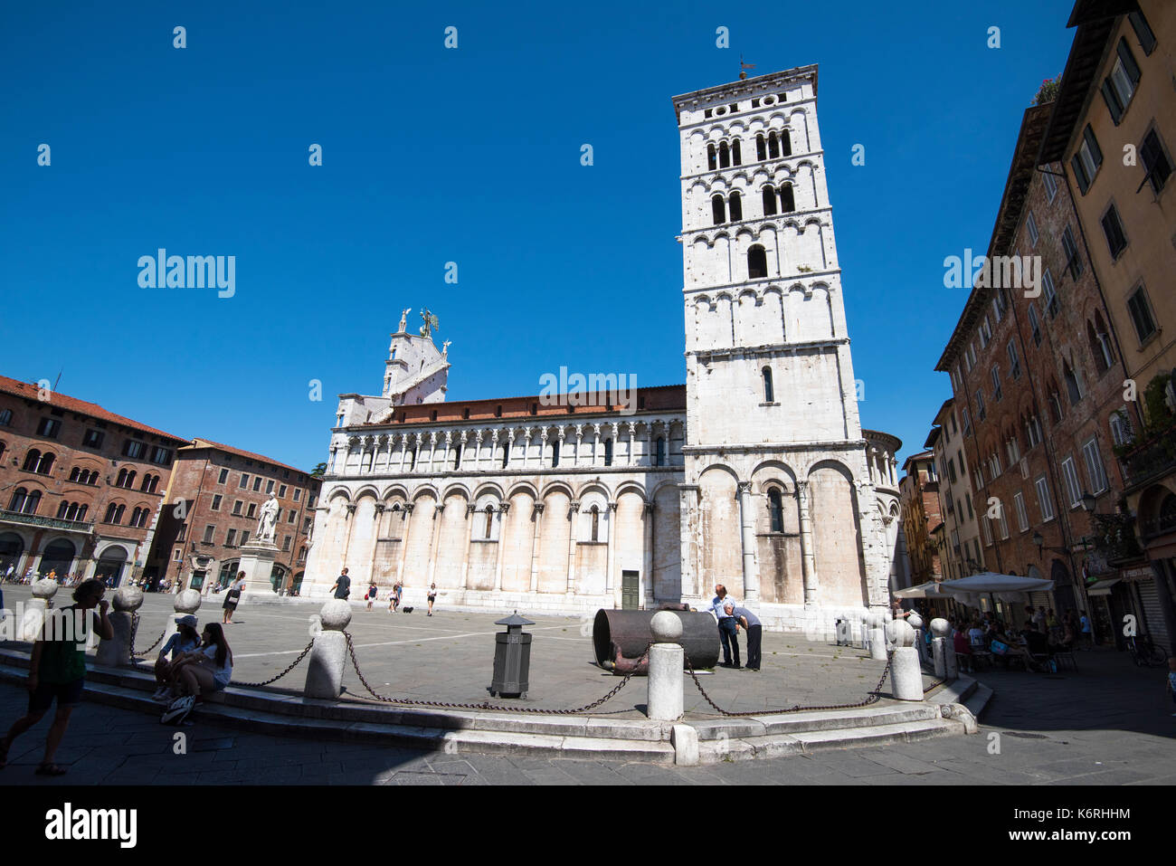 Eglise San Michele in foro à la piazza San Michele, lucca toscane italie Europe eu Banque D'Images