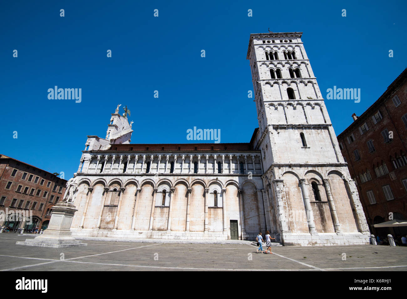 Eglise San Michele in foro à la piazza San Michele, lucca toscane italie Europe eu Banque D'Images