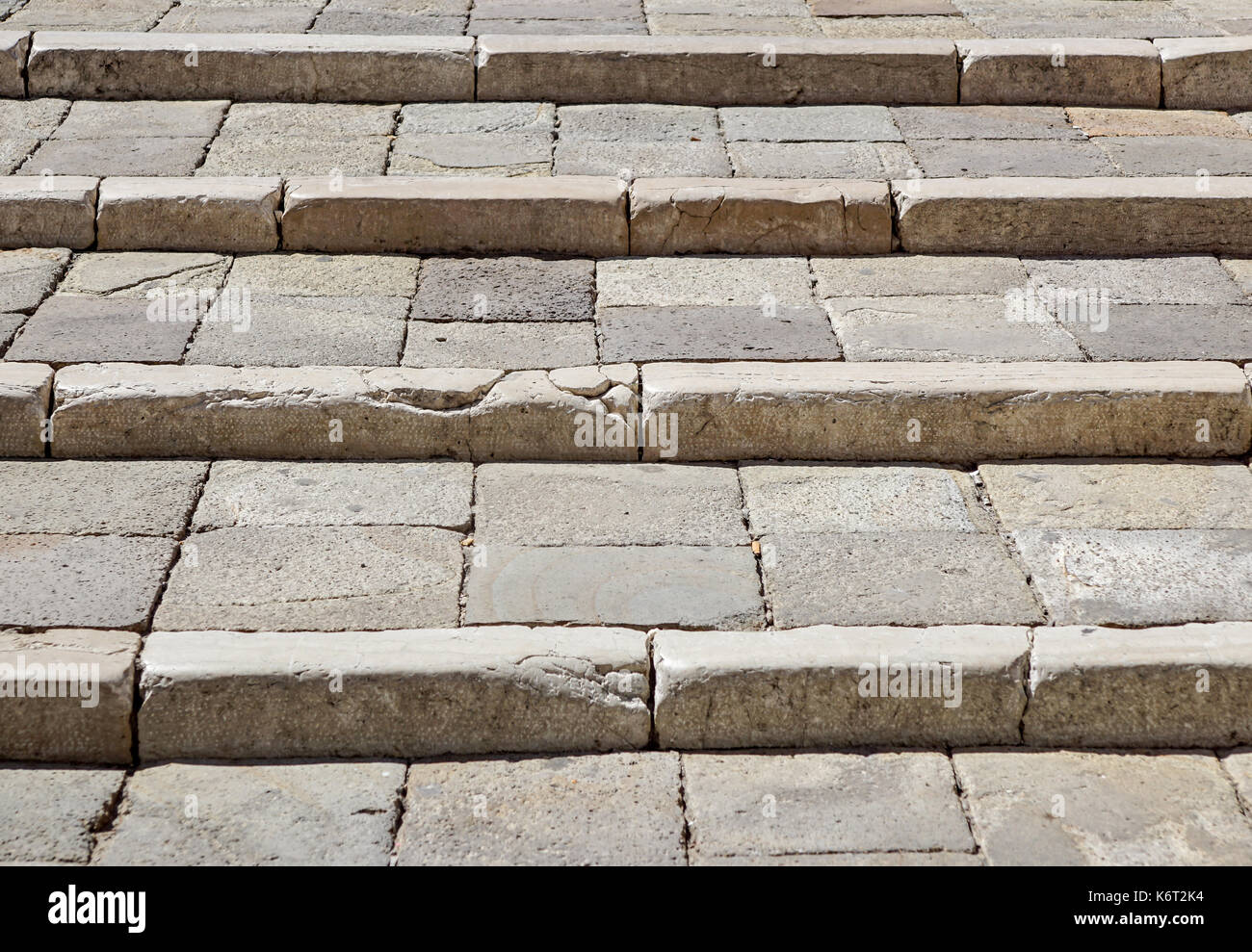 Rocky gray stone escaliers texture pattern perspective Banque D'Images