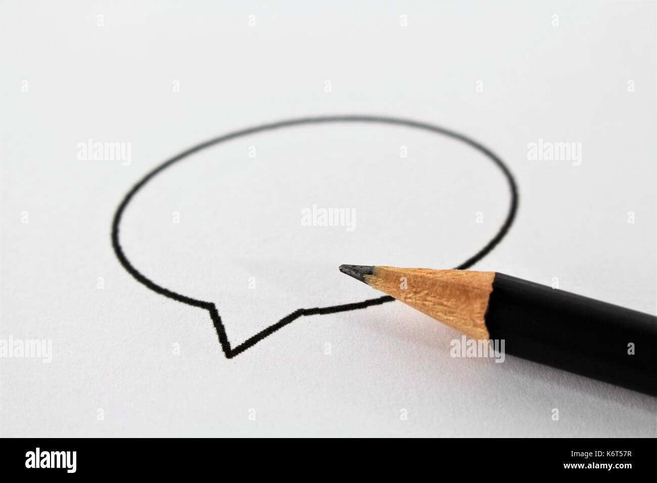 Un concept de droit d'une bulle Banque D'Images