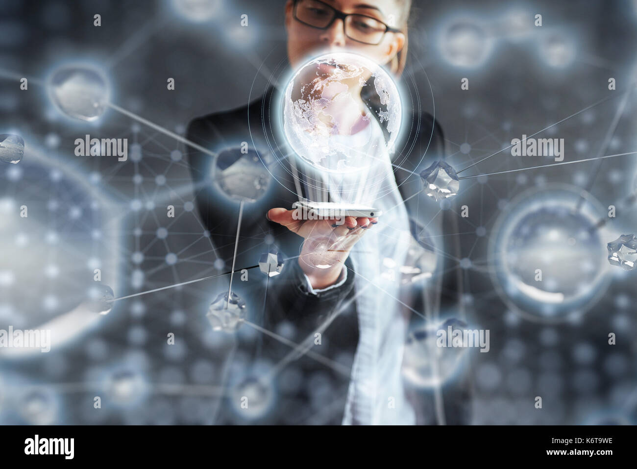 Des technologies innovantes dans le domaine de la science et de la médecine. la technologie pour connecter le concept de sécurité. Banque D'Images