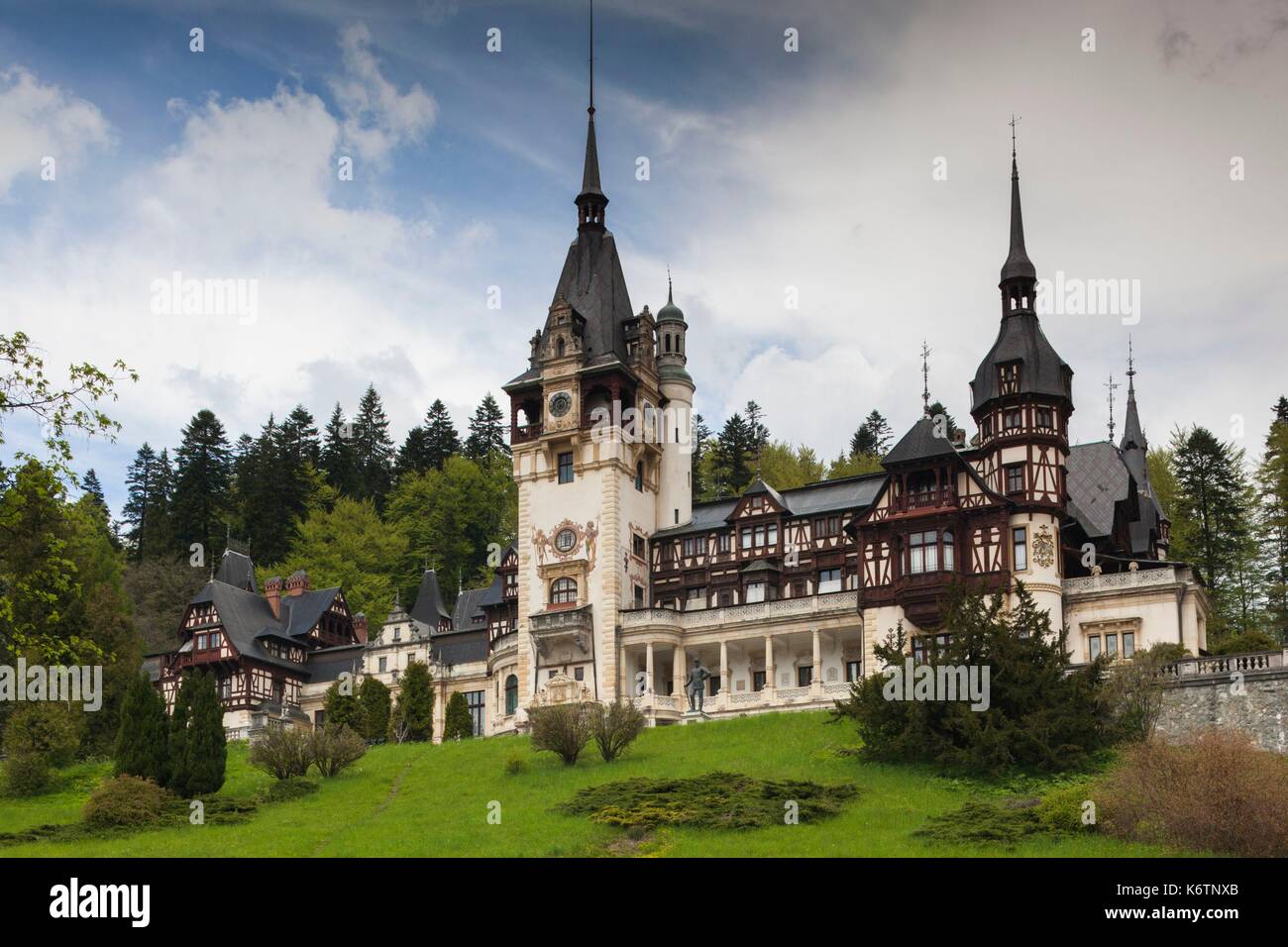 La Roumanie, la Transylvanie, le château de Peles de Sinaia, construit, 1875-1914 Banque D'Images