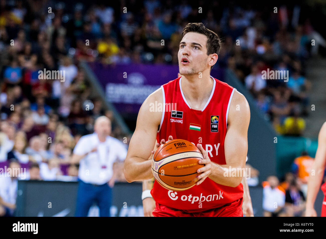 5 septembre 2017 : rosco # 5 allen (HUN) au cours de l'eurobasket fiba 2017 - Groupe c, match entre la Roumanie et la République tchèque Hongrie au hall polyvalent, CLUJ-NAPOCA, Roumanie rou. foto : Cronos Banque D'Images