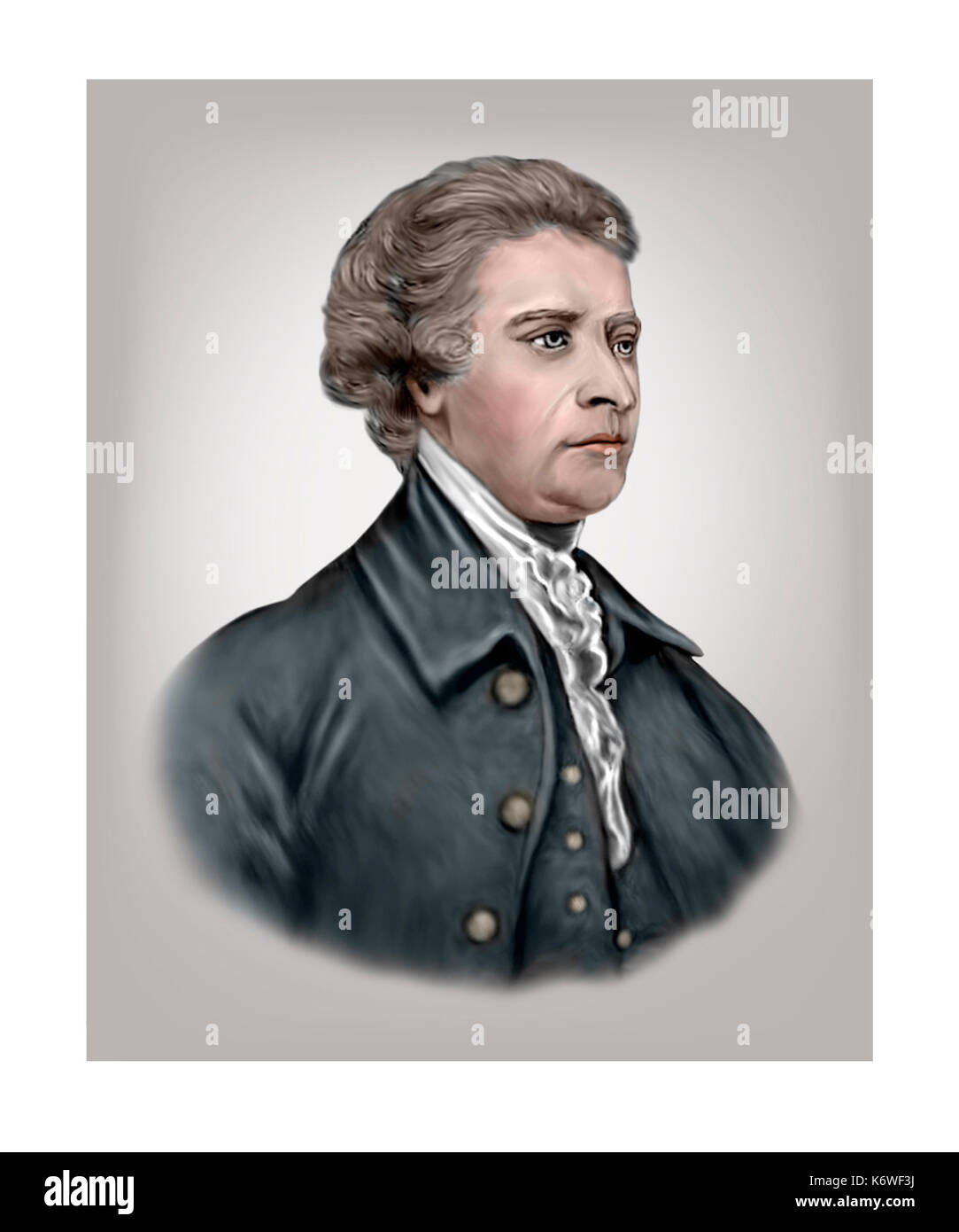 Edmund Burke, 1729 - 1797, homme d'État irlandais, le théoricien politique, auteur, orateur, philosophe Banque D'Images