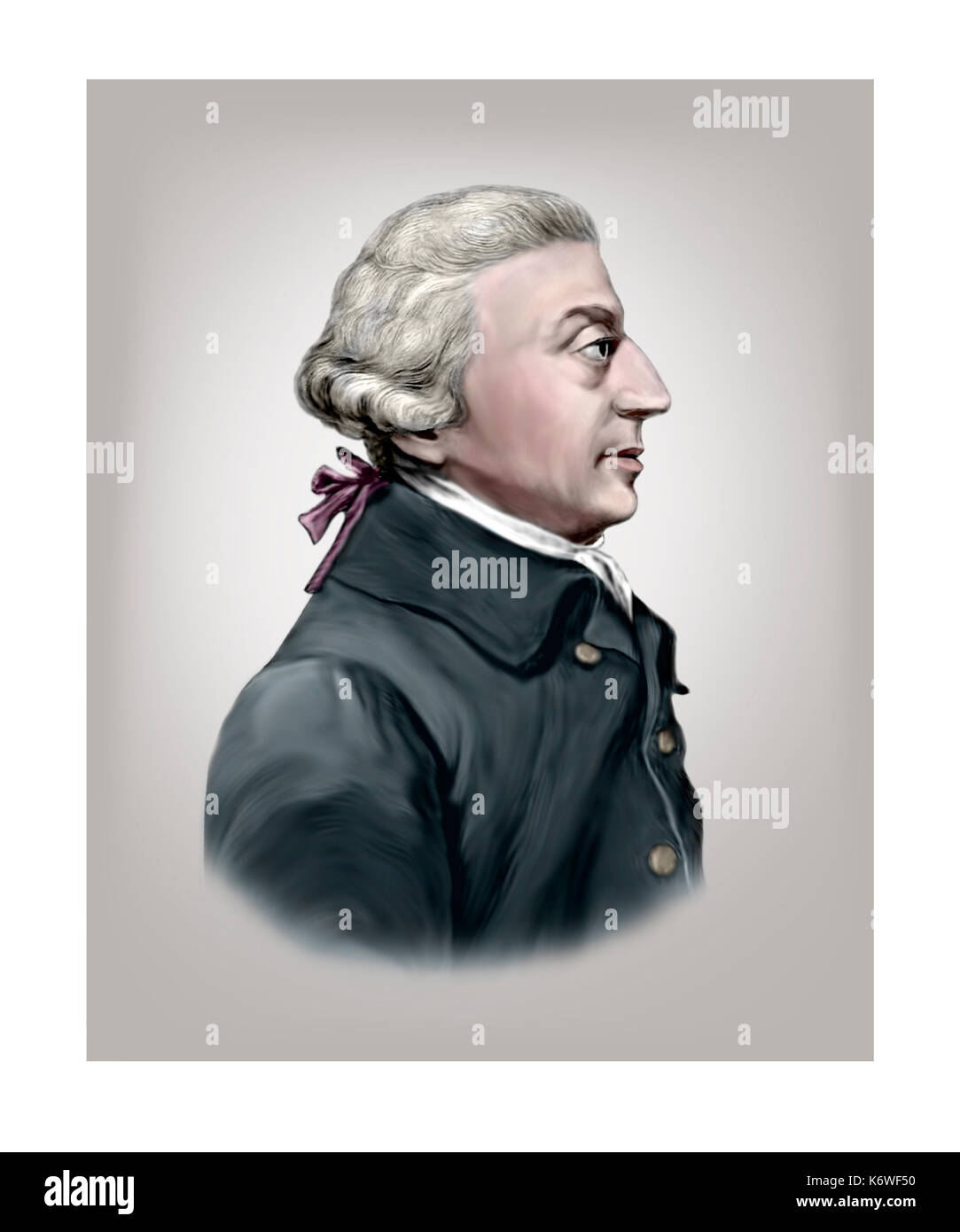 Adam Smith, 1723 - 1790, l'économiste écossais, philosophe, auteur Banque D'Images