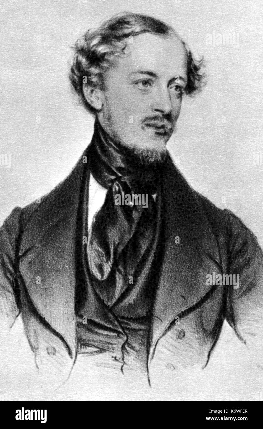 Giorgio RONCONI, baryton italien, 1810-1890. Créé par Nabucco de Verdi Kriehuber Banque D'Images