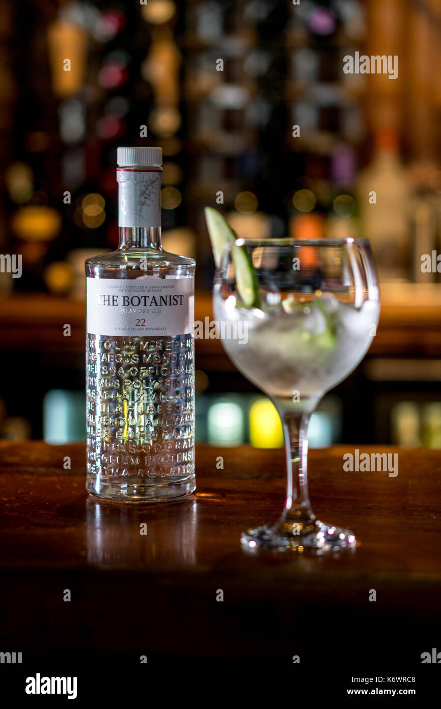 Gin écossais un grand verre actuel Banque D'Images