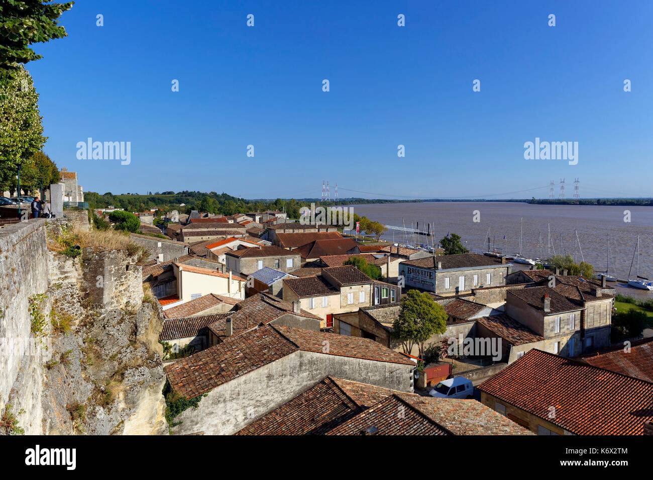 France, Gironde, BOURG sur GIRONDE, vue générale de la citadelle Banque D'Images
