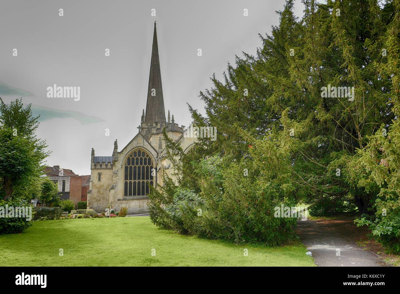 Trowbridge, l'église paroissiale de St James'. Banque D'Images