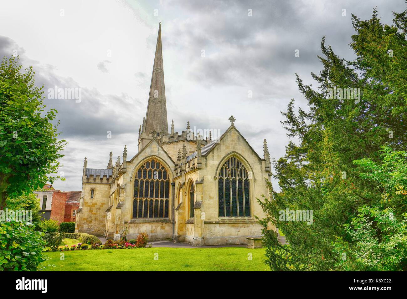 Trowbridge, l'église paroissiale de St James'. Banque D'Images