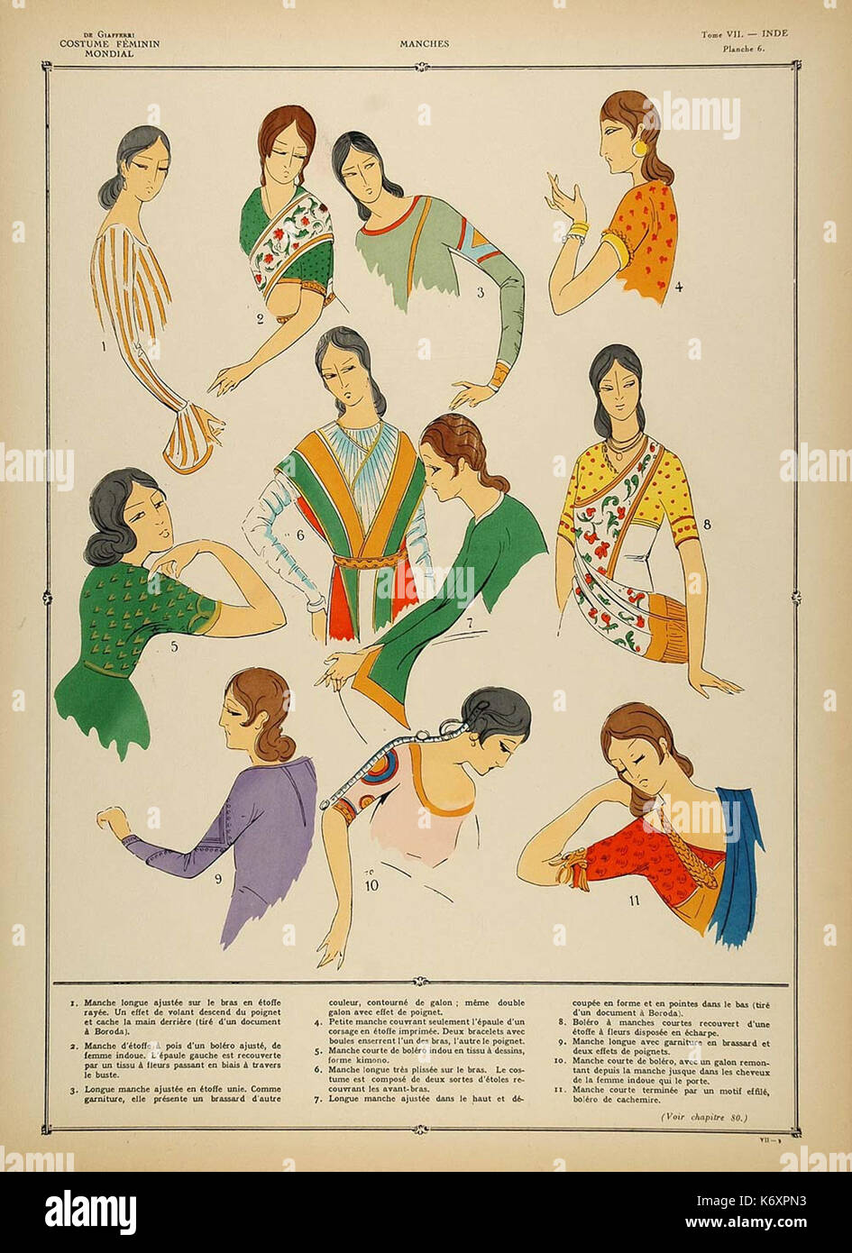 À partir d'une collection de la mode féminine à travers le monde publié à Paris en 196 Banque D'Images