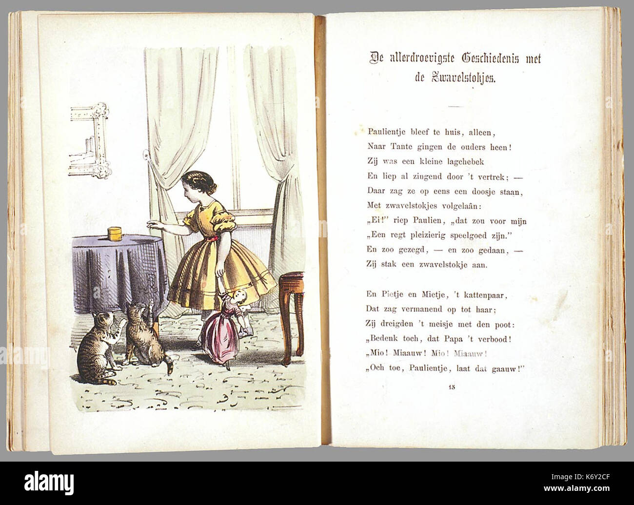 Prentenboek leerzame een aardig rencontré vertellingen naar het beroemde Hoogduitsche kinderwerk Der Struwwelpeter PPN 124486932 Image 14 Banque D'Images