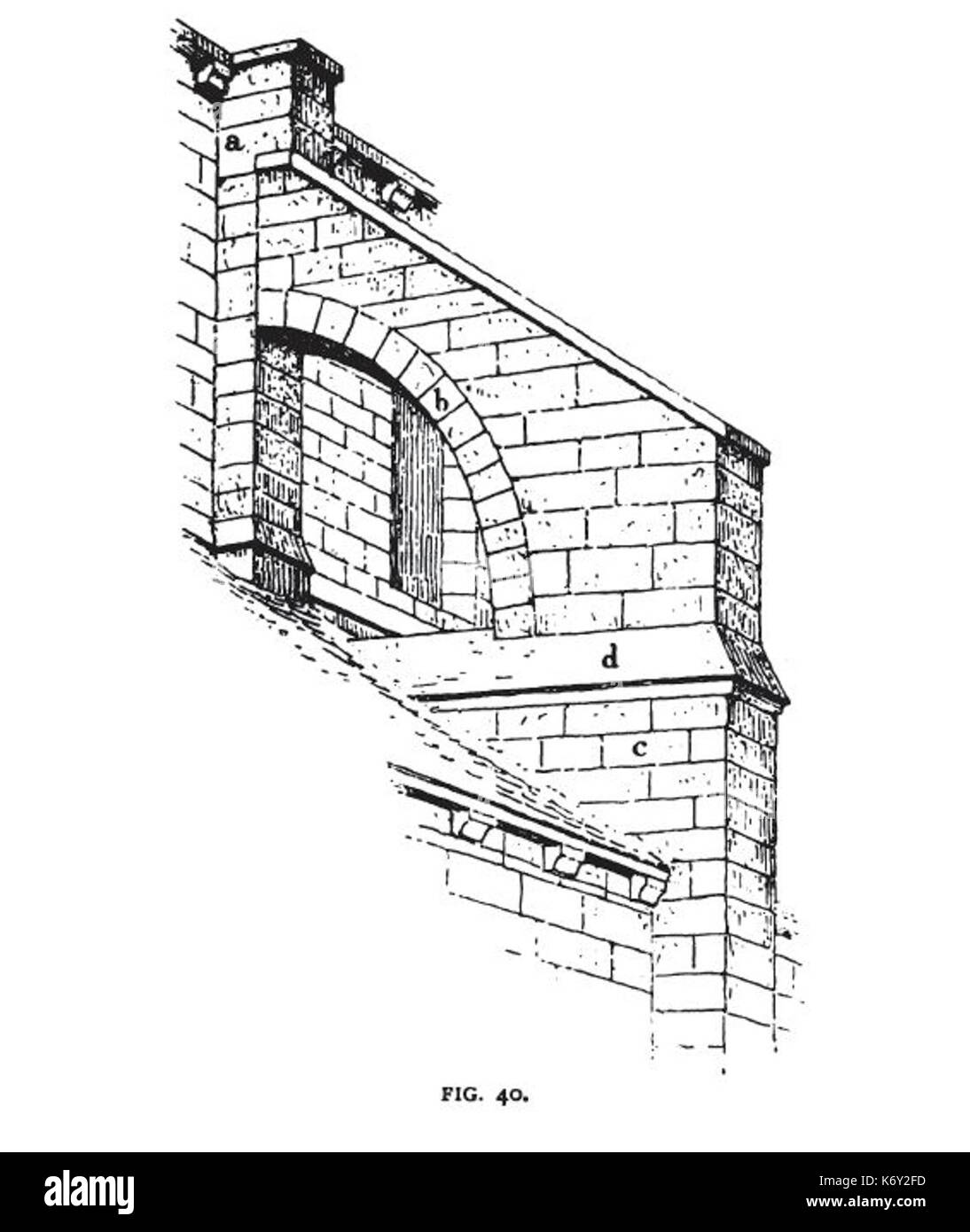 Fig 40 Boutant de Saint-Martin de Laon Banque D'Images