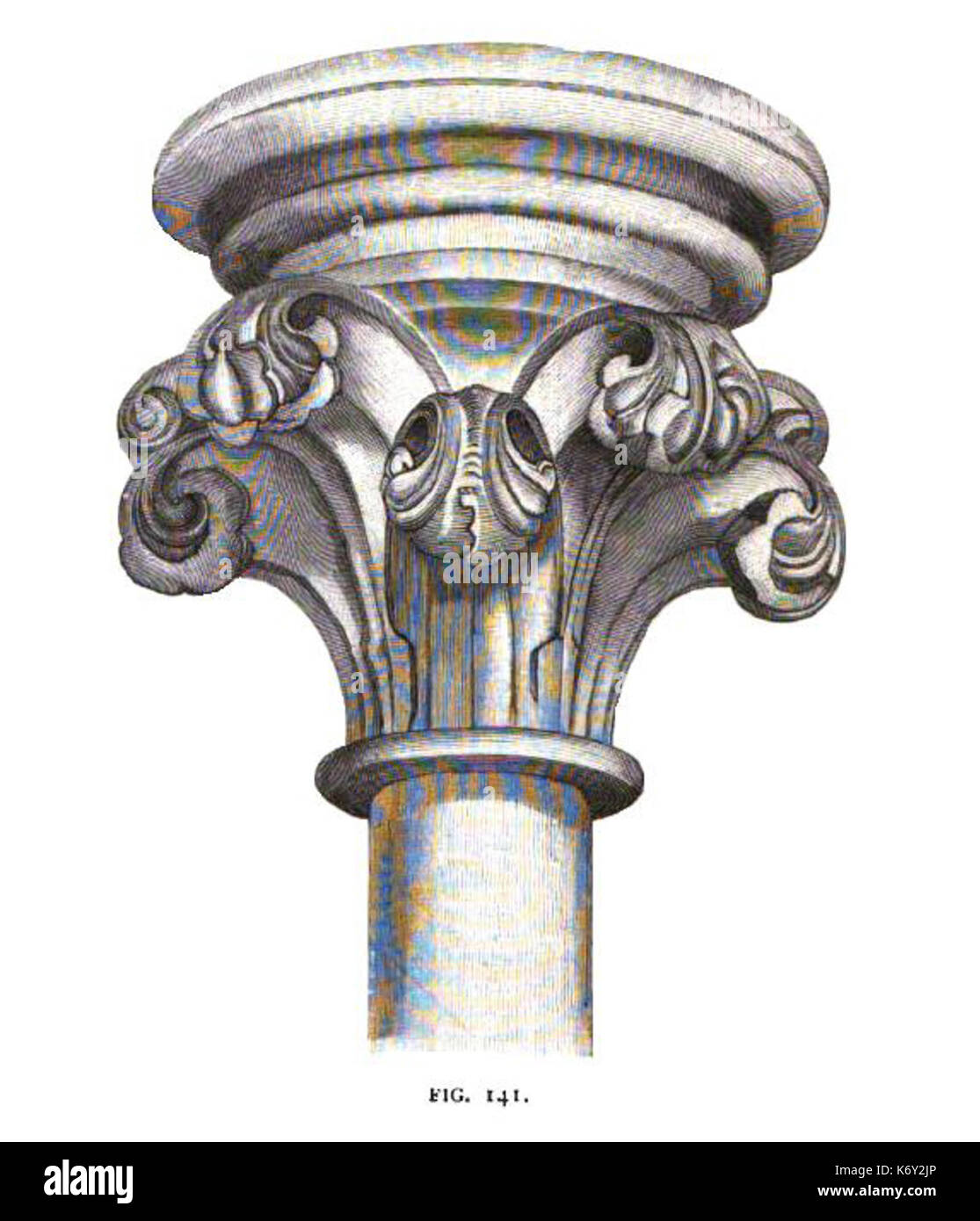 Fig 141 Capital d'Arcade, bas-côté sud du Chœur, Lincoln Banque D'Images