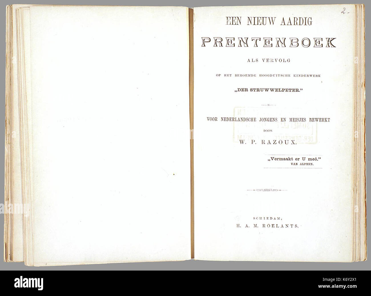 Prentenboek als een nieuw aardig op het vervolg beroemde Hoogduitsche Der Struwwelpeter kinderwerk PPN 263819787 Image 2 Banque D'Images