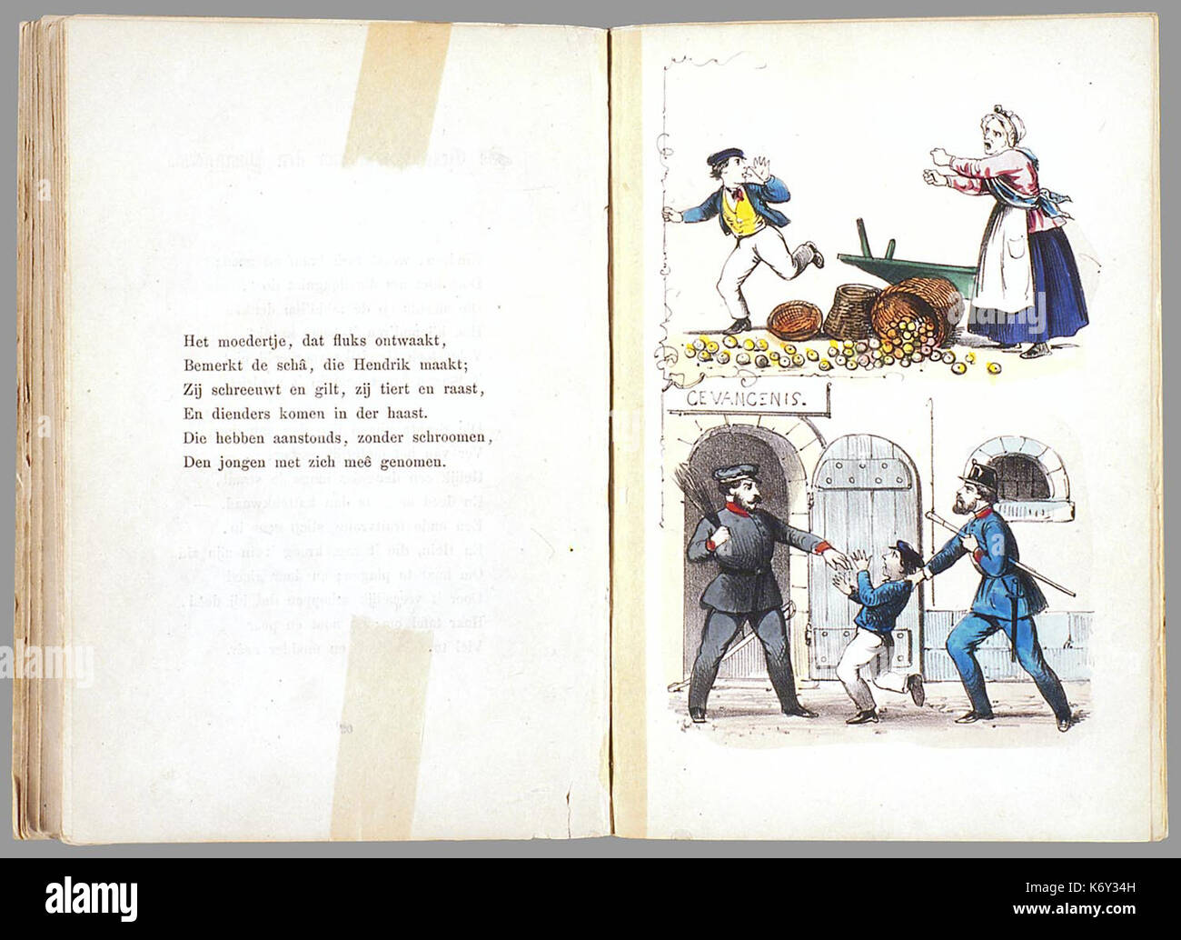 Prentenboek als een nieuw aardig op het vervolg beroemde Hoogduitsche Der Struwwelpeter kinderwerk PPN 263819787 droit 18 Banque D'Images