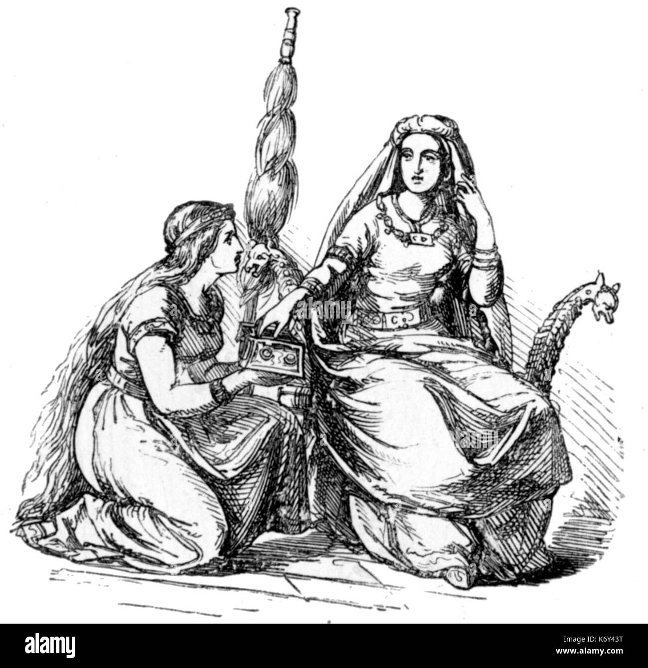 Frigg et Fulla 1874 Banque D'Images