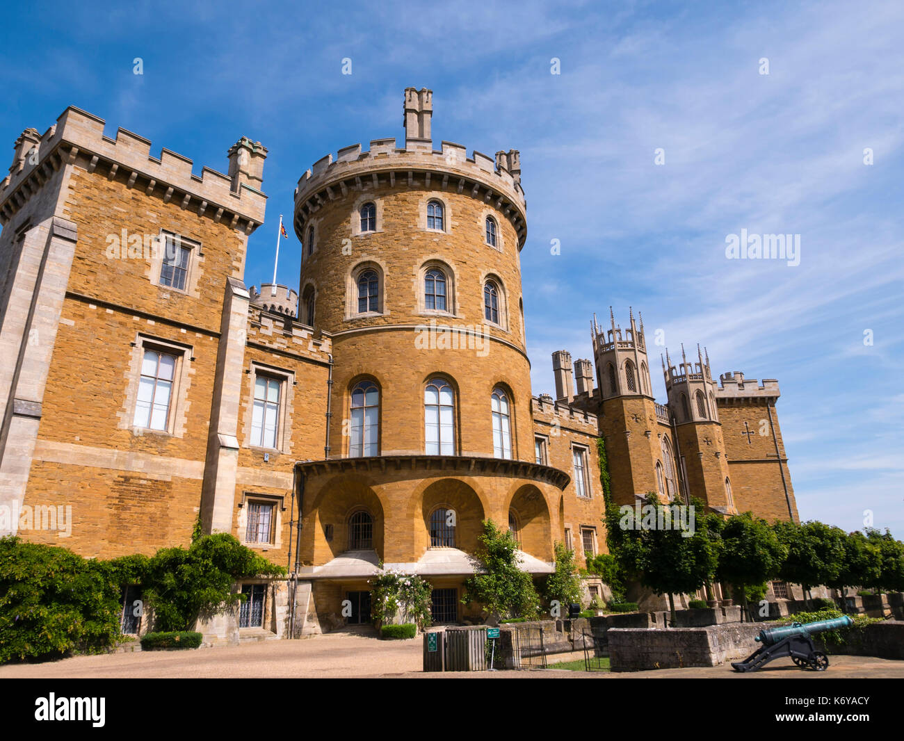 Château de Belvoir, Grantham, Leicestershire, Angleterre, Royaume-Uni. Banque D'Images