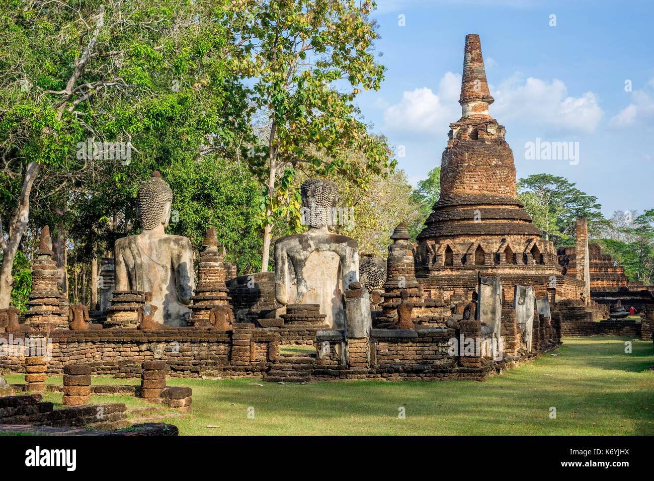 La Thaïlande, Surat Thani province Kamphaeng Phet, Parc historique, inscrite au Patrimoine Mondial de l'UNESCO, Wat Phra Kaeo Banque D'Images