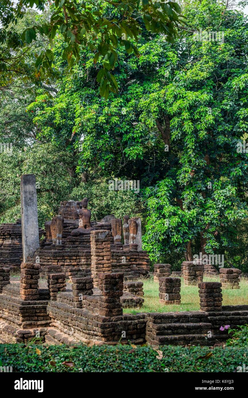 La Thaïlande, Surat Thani province Kamphaeng Phet, Parc historique, inscrite au Patrimoine Mondial de l'UNESCO, la boue Nog Wat Pa Banque D'Images