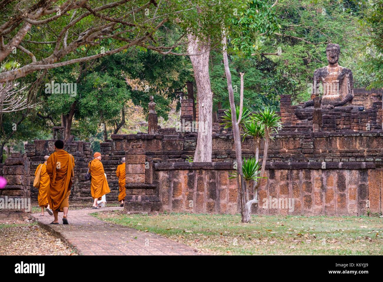 La Thaïlande, Surat Thani province Kamphaeng Phet, Parc historique, inscrite au Patrimoine Mondial de l'UNESCO, Wat Singh Banque D'Images