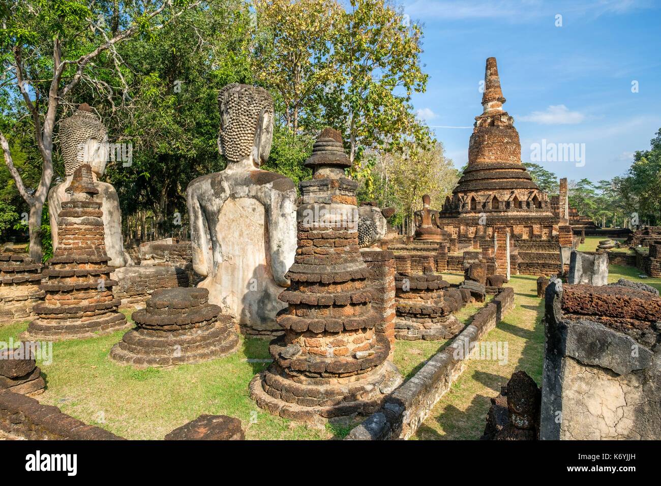 La Thaïlande, Surat Thani province Kamphaeng Phet, Parc historique, inscrite au Patrimoine Mondial de l'UNESCO, Wat Phra Kaeo Banque D'Images