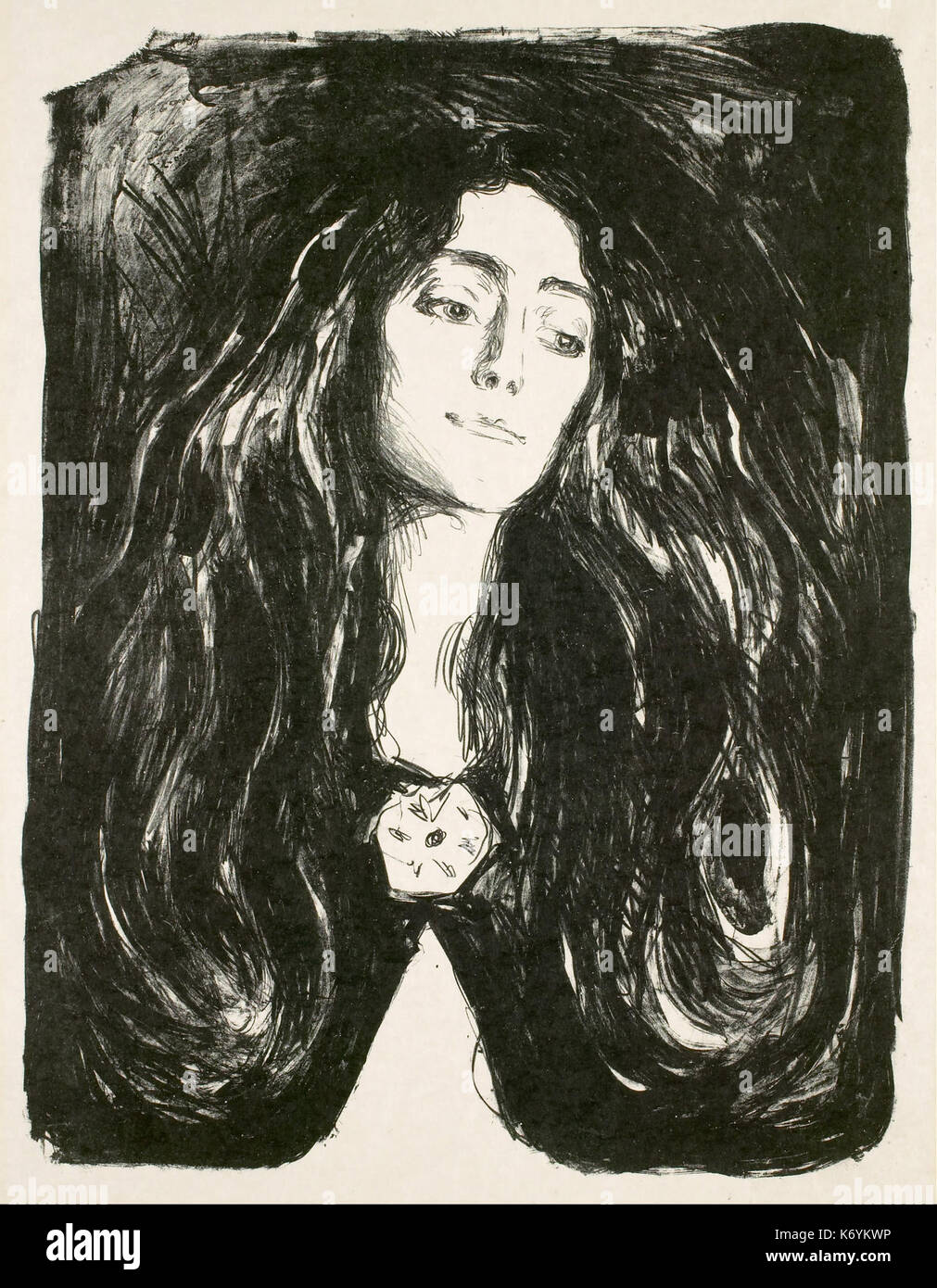Edvard Munch la broche. Eva Mudocci Banque D'Images