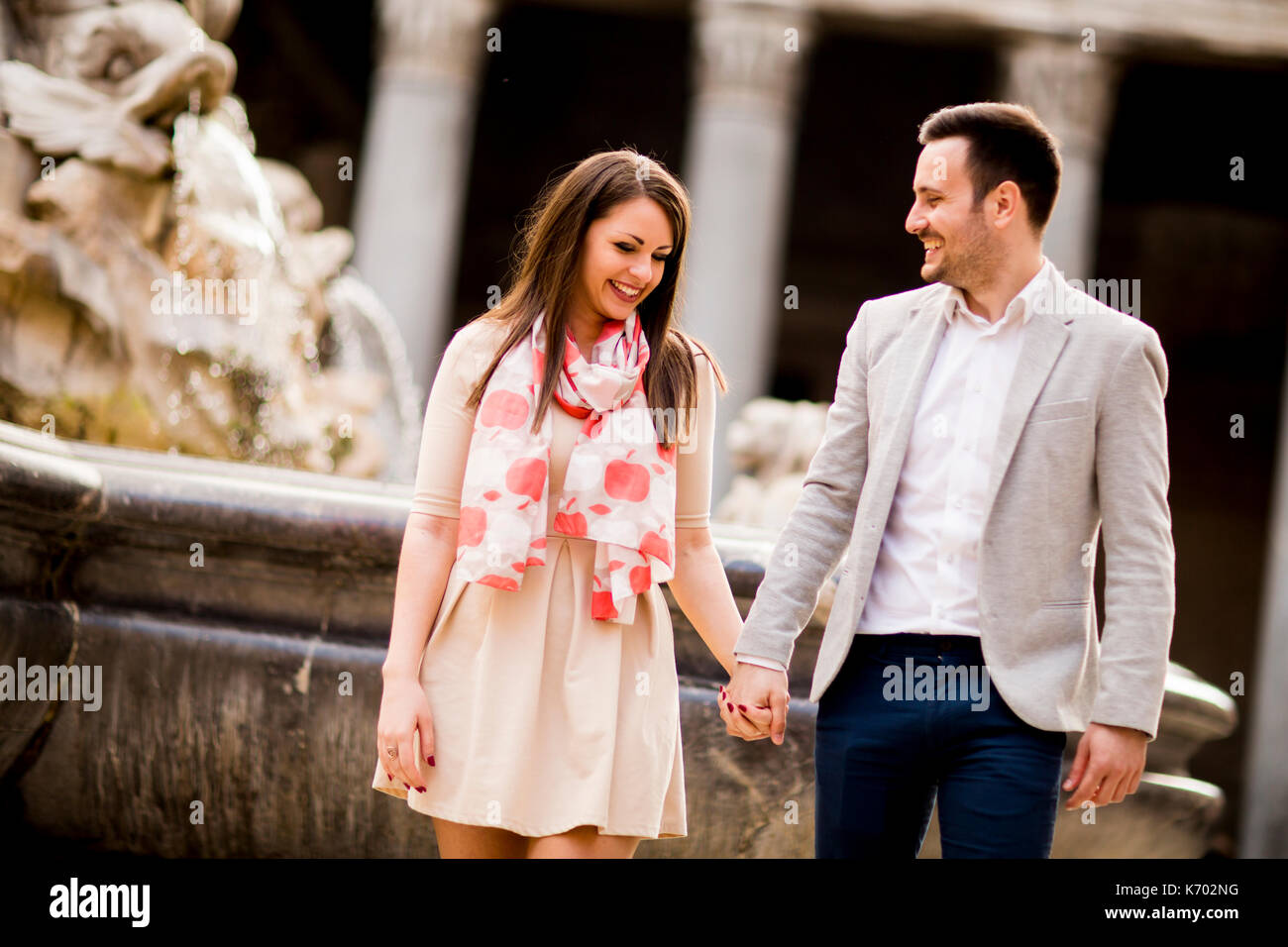 Couple aimant visites sur voyage vacances à Rome, Italie Banque D'Images