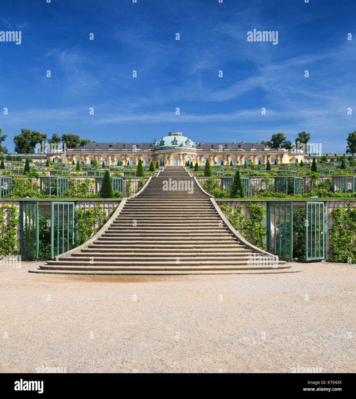 Potsdam en Allemagne / palais de Sanssouci et jardins publics Banque D'Images