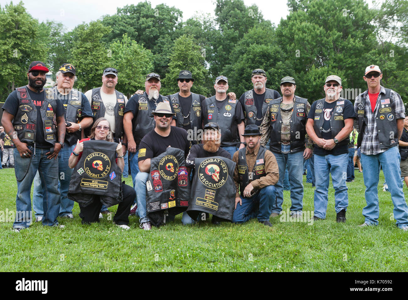 Les membres de l'Association des anciens combattants de Combat à moto Vietnam War Memorial pendant le week-end du Memorial Day - Washington, DC USA Banque D'Images